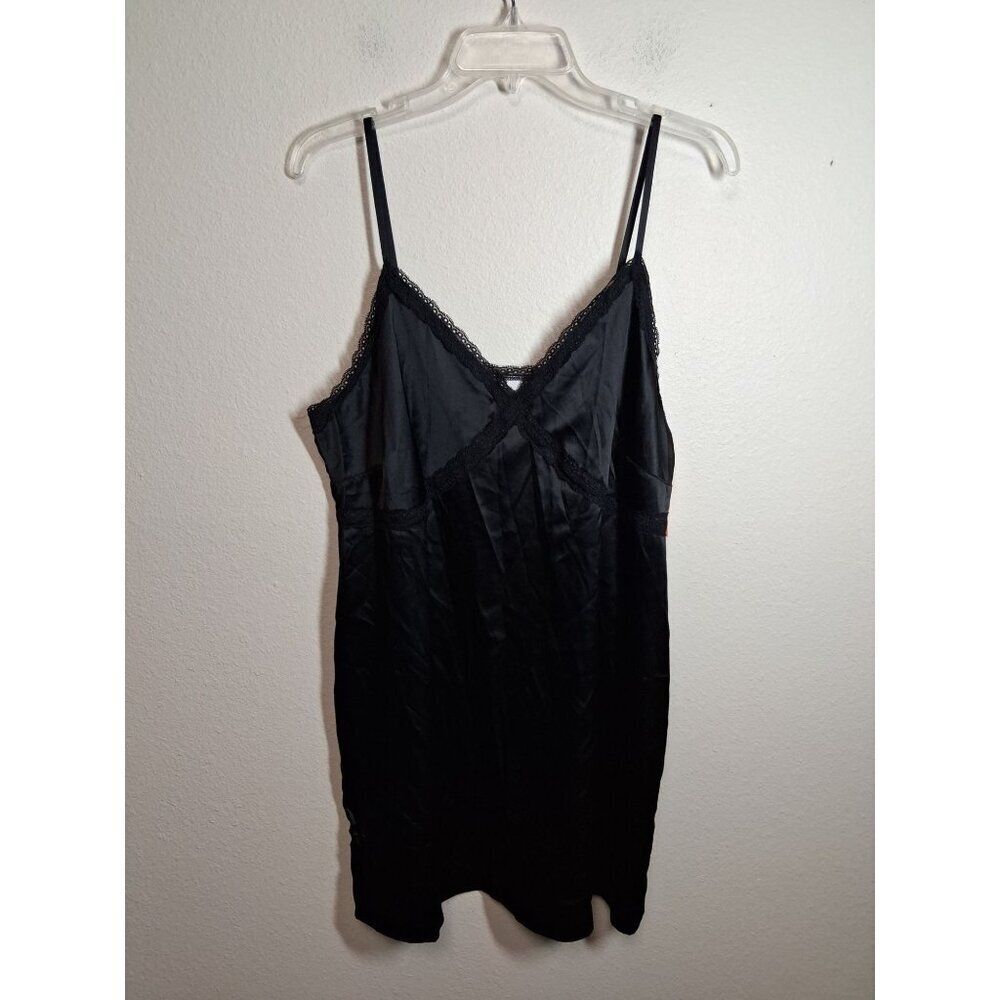 NWT Colsie Slip Underwear Lingerie Black Satin Size XL